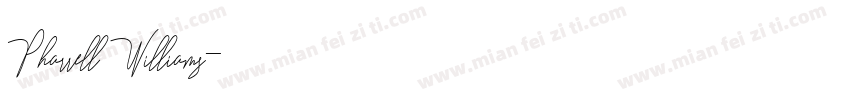 Pharrell Williams字体转换